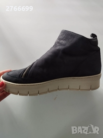 Естествена кожа, Nude of Scandinavia, тъмносини боти номер 40, снимка 5 - Дамски боти - 51949889