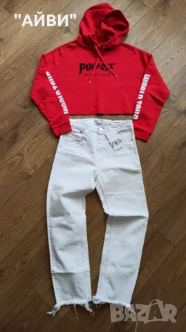 ZARA Нови дамски дънки и суитчър, снимка 3 - Дънки - 49534627