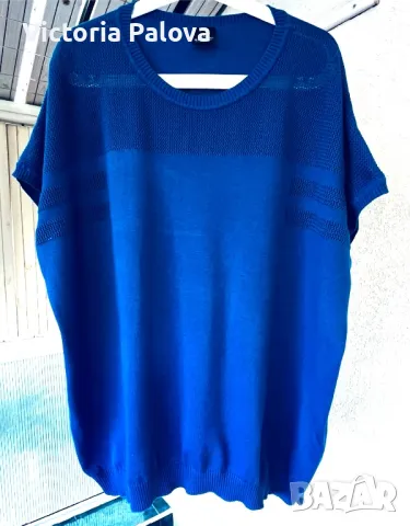 Блуза голям размер MADELEINE Германия 100% памук, снимка 10 - Блузи с дълъг ръкав и пуловери - 47744405