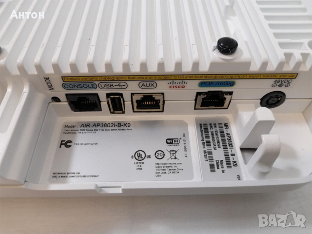  Cisco AIR CAP AP 3802 I-B wireless access point AP точка за достъп , снимка 5 - Рутери - 44919167