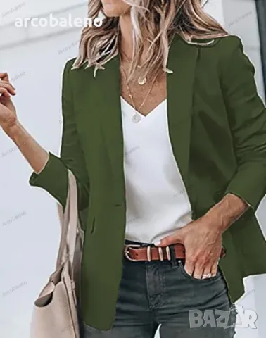 Ежедневно елегантно дамско сако с дълги ръкави, 7цвята , снимка 8 - Сака - 39258787