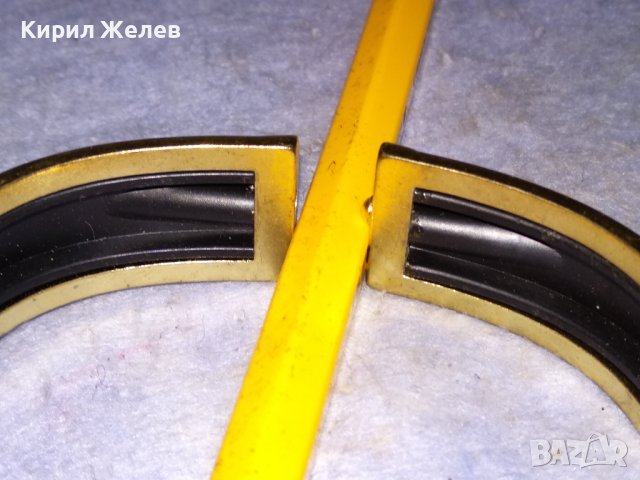 ПРЕКРАСНА ВИНТИДЖ СТИЛ АРТ ГРИВНА БЛАГОРОДНА СТОМАНА ЗЛАТИСТА РЪЧНО ИЗРИСУВАНА 38322, снимка 5 - Гривни - 41096228