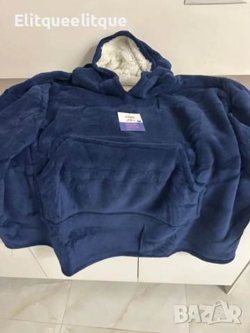🧣 Дебело зимно одеяло с ръкави и качулка TOP QUALITY HOME SWEET, снимка 7 - Други стоки за дома - 52251225