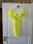 Wow 🤩 разкошна нова елегантна официална парти коктейлна неонова свежа зелена рокля , снимка 1 - Рокли - 41061299