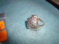 СРЕБЪРЕН БЕЛ ЕПОК СТИЛ СТАР КРАСИВ ПРЪСТЕН СРЕБРО 925 АЖУРНА РЪЧНА ИЗРАБОТКА 25157, снимка 8
