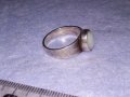 СКЪПОЦЕНЕН РЕТРО АРТ ДЕКО СРЕБЪРЕН ПРЪСТЕН СРЕБРО 925 / 950 с ШЛИФОВАН ЛУНЕН КАМЪК 29699, снимка 14
