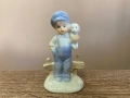 Винтидж порцеланова фигурка „Момче с агънце“, снимка 1