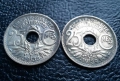 Стара монета 25 сантима 1938 г. и 1939 г. Франция - красиви !, снимка 4