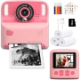 Дигитален фотоапарат за деца, 2.4 инча, черно/бял моментен печат, 32GB, розов, 3-12г., снимка 1