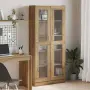 vidaXL Библиотека, дъб артизан, 82,5x30,5x185 см, инженерно дърво, снимка 3