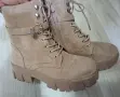 Бежови боти текстил, снимка 1
