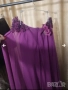 Елегантна лилава рокля с камъни, снимка 4