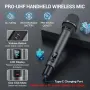 Безжични микрофони TONOR TW550 с приемник, 2 × 100 UHF канала, обхват около 80 м, снимка 5