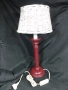 СТАРА РЕТРО НАСТОЛНА НОЩНА ЛАМПА С ПЛЕТЕН АБАЖУР, снимка 1