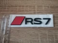 емблема Audi RS7 нов стил черно с червено, снимка 6