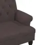 vidaXL Пейка с облегалка, тъмнокафява, 120x62x75,5 см, плат, снимка 6