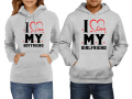 Суитчър/Суитшърт за двойки I Love my Girlfriend Boyfriend Подарък,Любов,Влюбен,Празник, снимка 2