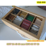 Кутия за съхранение на чай със стъклен капак и 8 отделения плюс чекмедже - КОД 4098, снимка 7