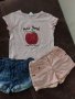 Къси панталони и тениска на zara, снимка 1 - Детски Блузи и туники - 41315505