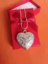 Сребърно колие Сърце , снимка 4