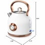 Електрически чайник от неръждаема стомана с ретро термометър–1.7 L, 2200W, снимка 6