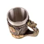 Викингска чаша Valhalla – релефен викинг, метална вложка, 15x17 см, снимка 3
