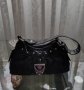 Дамска черна кожена чанта, снимка 1 - Чанти - 40087049