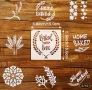 9 бр овес жито Baked стенсил шаблон спрей торта украса сладки Scrapbooking, снимка 2
