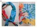 Красив дамски шал в различни принтове 70/70см, 100% памук, снимка 15