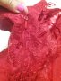 РАЗКОШНА червена рокля с дантела и отворен гръб, снимка 7