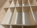 Дефектна дървена етажерка за колички, рафт, 80 отделения, хоризонтален, снимка 13