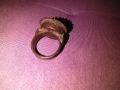  ВЪЗРОЖДЕНСКИ БОЛЯРСКИ АВТЕНТИЧЕН ЕТНОГРАФСКИ  ПРЪСТЕН БРОНЗ 17-18 Век 18.49грама, снимка 5