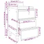 vidaXL Търговски кухненски шкаф с 3 чекмеджета 50x60x96 см, снимка 6