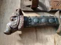 Заводски ловен нож Кинтекс 1300 години България кожена кания, снимка 3