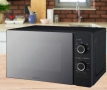 Микровълнова фурна 20L, черна, огледална, механична, снимка 4