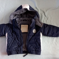 Зимно, дебело яке за момче 9-12 месеца, 74-80 размер , снимка 1 - Бебешки якета и елеци - 36087452