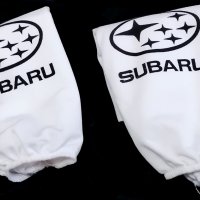 Автомобилни калъфки за наглавници (2бр. К-Т) За Subaru Субару / Бели Универсален и Еластичен Модел, снимка 1 - Аксесоари и консумативи - 40940018