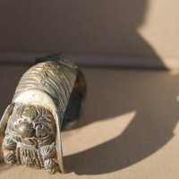 Сребърна възрожденска гривна с позлата, снимка 6 - Антикварни и старинни предмети - 41808145