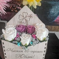 Ароматни сапунени розички в дървен "плик" различни цветове , снимка 11 - Подаръци за жени - 35369939