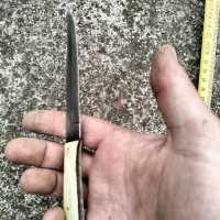 Стар нож ръчно изработен, снимка 4 - Антикварни и старинни предмети - 44569290