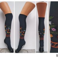 3/4 чорапи с фолклорни мотиви 203, снимка 1 - Дамски чорапи - 42269944