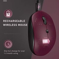 Seenda безжична Bluetooth + 2,4 Gh мишка, акумулаторна,BT 4.0+BT 4.0+USB/тип C - ЧЕРНА, снимка 2 - Клавиатури и мишки - 41597944