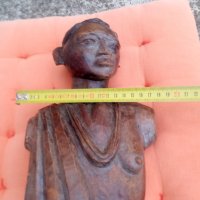 Африканска дървена скулптура ръчно резбована, снимка 4 - Антикварни и старинни предмети - 41248692