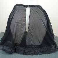 Lee Kleimann M/L прозрачна еротична тюлена пола с две сатенени панделки отпред, снимка 8 - Бельо - 42067717