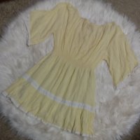 УНИКАЛНО КРАСИВА жълта рокля с дантела в бохо стил , снимка 5 - Рокли - 40273708