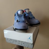 Нови Мъжки Обувки Nike Air Jordan Retro 4 UNC University Blue Сини Кецове Маратонки Размер 43, снимка 9 - Други - 39632515