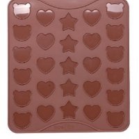 27 бр Мече сърце звезда Френски Макарон сладки подложка килим форма силиконов молд, снимка 1 - Форми - 39898003