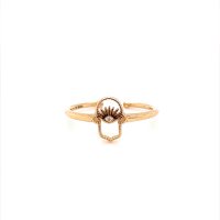 Златен дамски пръстен 1,41гр. размер:55 14кр. проба:585 модел:20104-6, снимка 1 - Пръстени - 42615403