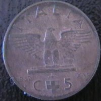 5 центисими 1937, Италия, снимка 1 - Нумизматика и бонистика - 34634155