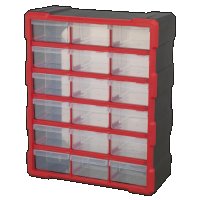 Шкаф органайзер с 18 чекмеджета за стена табло кутии, снимка 2 - Аксесоари и консумативи - 28648632